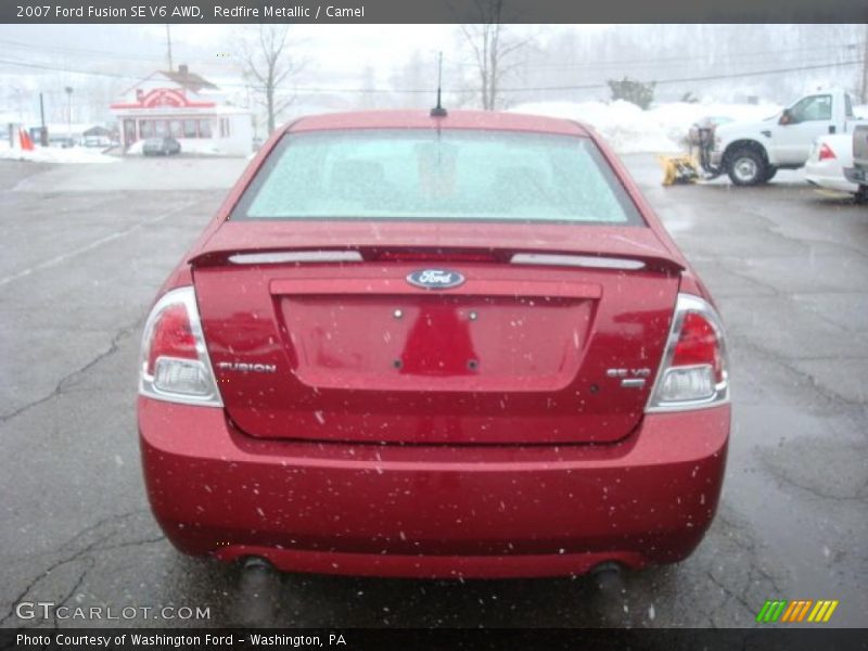 Redfire Metallic / Camel 2007 Ford Fusion SE V6 AWD