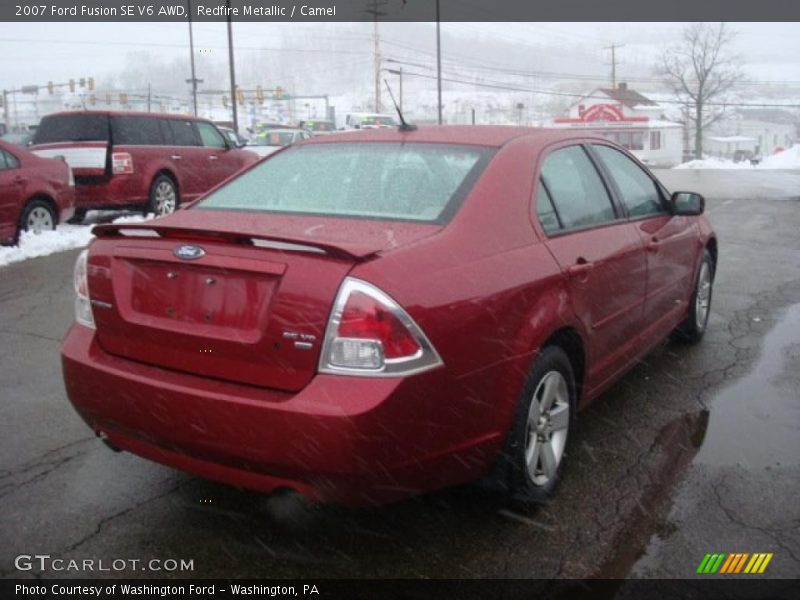 Redfire Metallic / Camel 2007 Ford Fusion SE V6 AWD