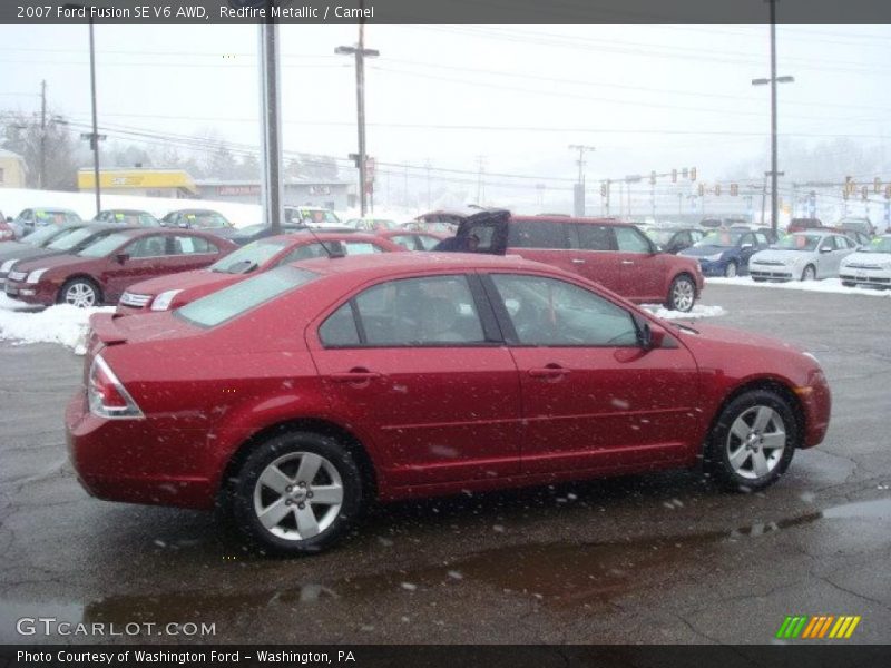 Redfire Metallic / Camel 2007 Ford Fusion SE V6 AWD