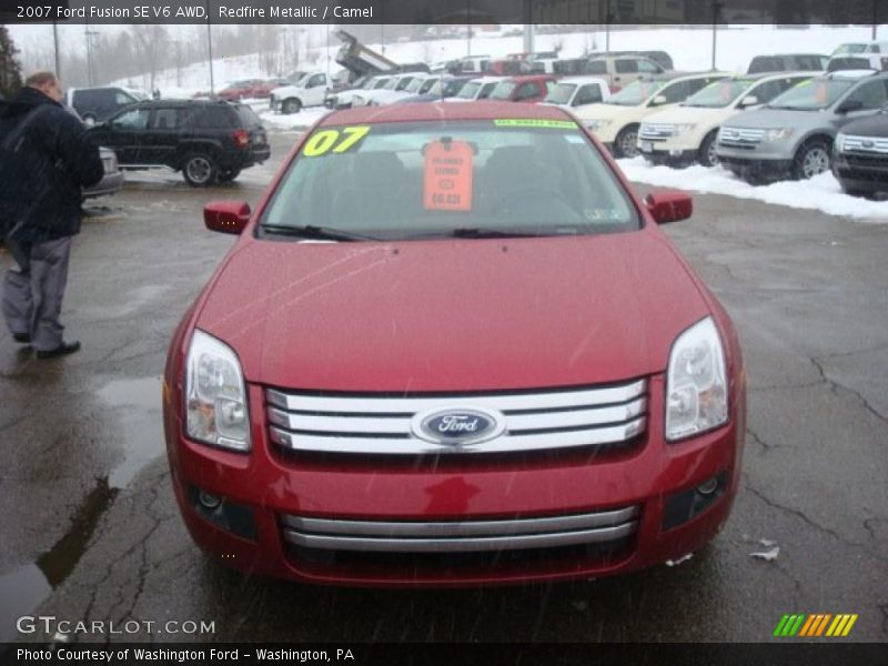 Redfire Metallic / Camel 2007 Ford Fusion SE V6 AWD