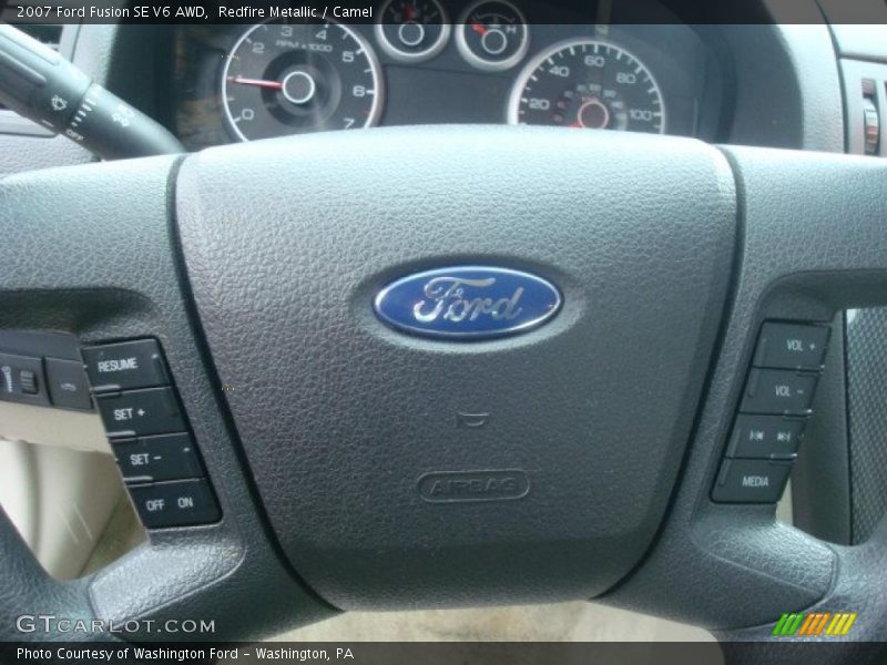 Redfire Metallic / Camel 2007 Ford Fusion SE V6 AWD