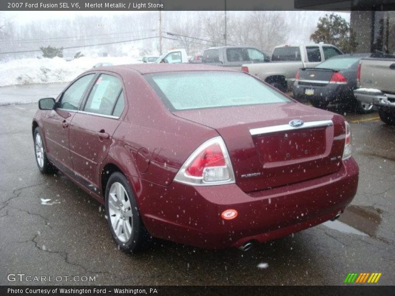 Merlot Metallic / Light Stone 2007 Ford Fusion SEL V6