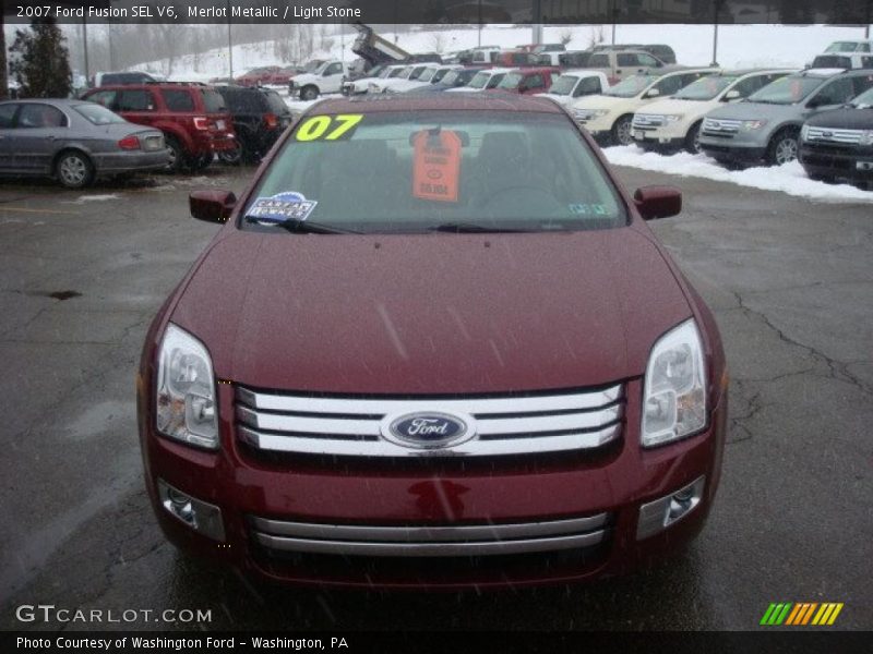 Merlot Metallic / Light Stone 2007 Ford Fusion SEL V6