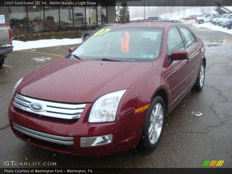 Merlot Metallic / Light Stone 2007 Ford Fusion SEL V6