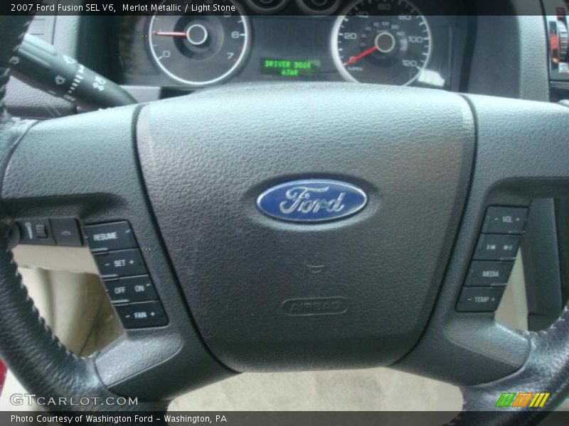 Merlot Metallic / Light Stone 2007 Ford Fusion SEL V6
