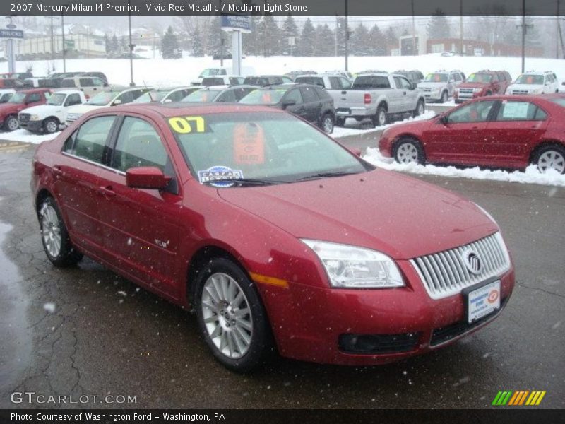 Vivid Red Metallic / Medium Light Stone 2007 Mercury Milan I4 Premier