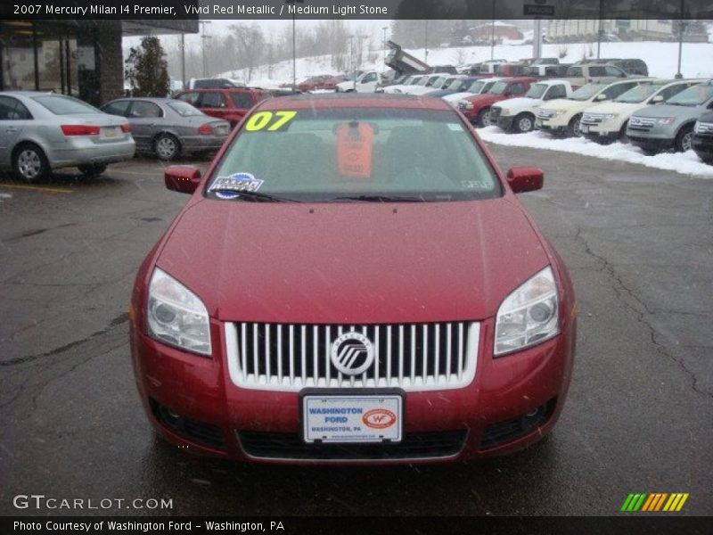 Vivid Red Metallic / Medium Light Stone 2007 Mercury Milan I4 Premier