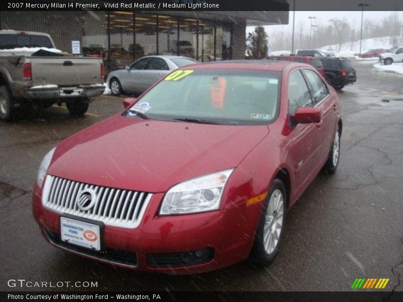 Vivid Red Metallic / Medium Light Stone 2007 Mercury Milan I4 Premier