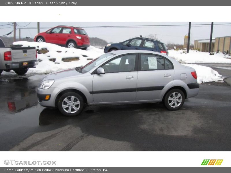 Clear Silver / Gray 2009 Kia Rio LX Sedan
