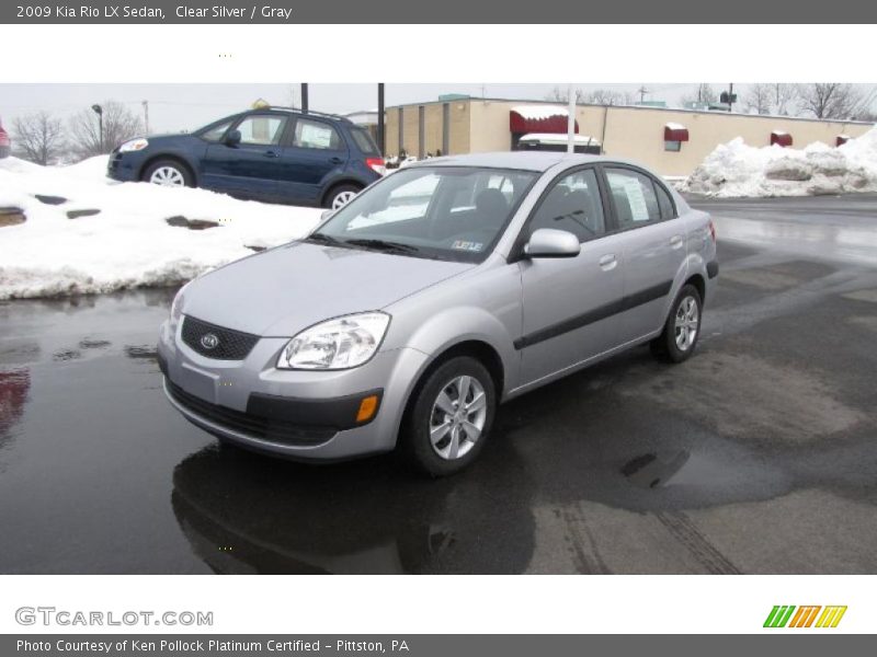 Clear Silver / Gray 2009 Kia Rio LX Sedan