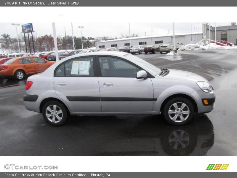 Clear Silver / Gray 2009 Kia Rio LX Sedan