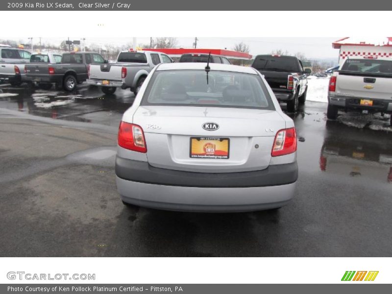 Clear Silver / Gray 2009 Kia Rio LX Sedan