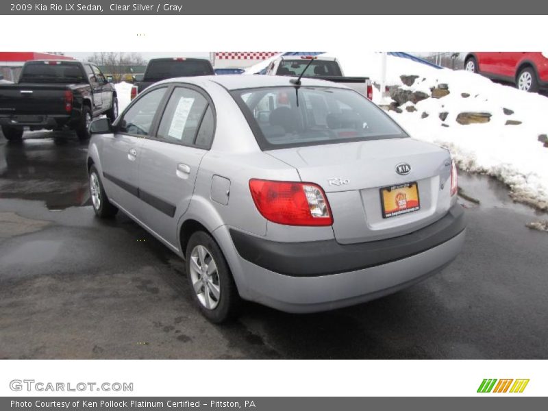 Clear Silver / Gray 2009 Kia Rio LX Sedan