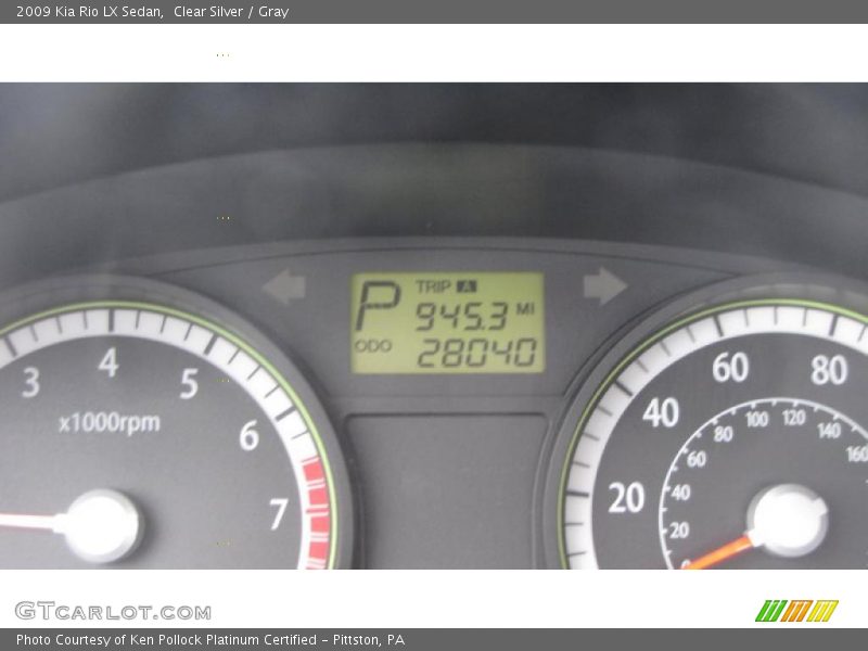 Clear Silver / Gray 2009 Kia Rio LX Sedan
