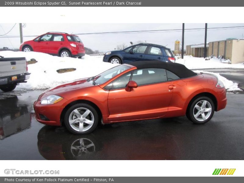 Sunset Pearlescent Pearl / Dark Charcoal 2009 Mitsubishi Eclipse Spyder GS