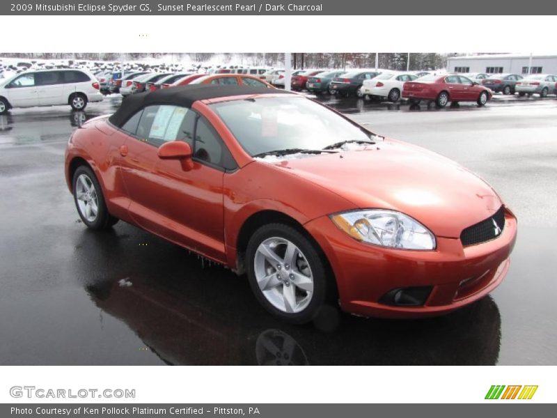 Sunset Pearlescent Pearl / Dark Charcoal 2009 Mitsubishi Eclipse Spyder GS