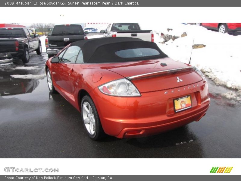 Sunset Pearlescent Pearl / Dark Charcoal 2009 Mitsubishi Eclipse Spyder GS