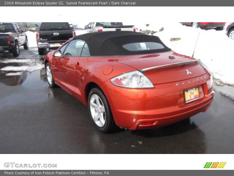 Sunset Pearlescent Pearl / Dark Charcoal 2009 Mitsubishi Eclipse Spyder GS