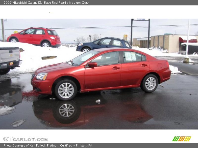 Rave Red Pearl / Medium Gray 2009 Mitsubishi Galant ES
