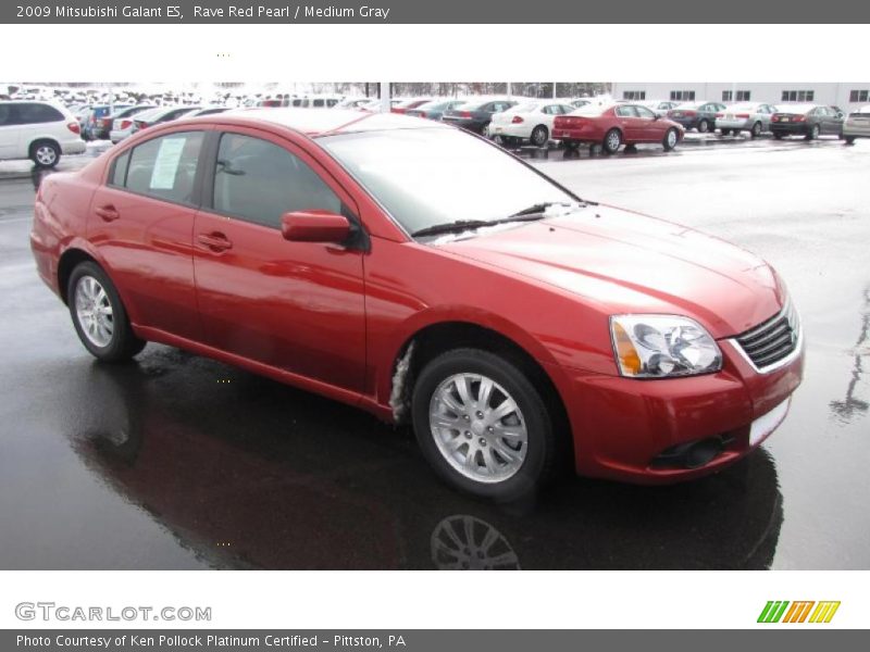 Rave Red Pearl / Medium Gray 2009 Mitsubishi Galant ES