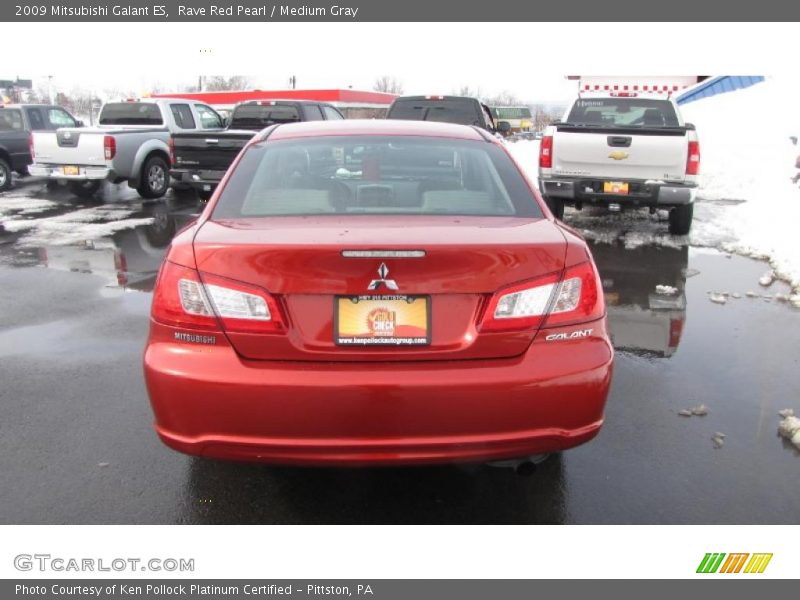 Rave Red Pearl / Medium Gray 2009 Mitsubishi Galant ES