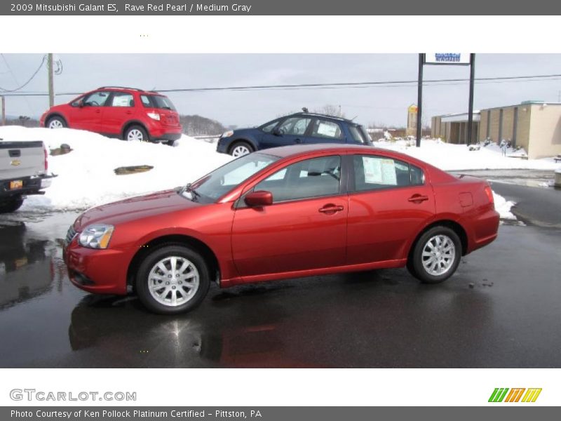 Rave Red Pearl / Medium Gray 2009 Mitsubishi Galant ES