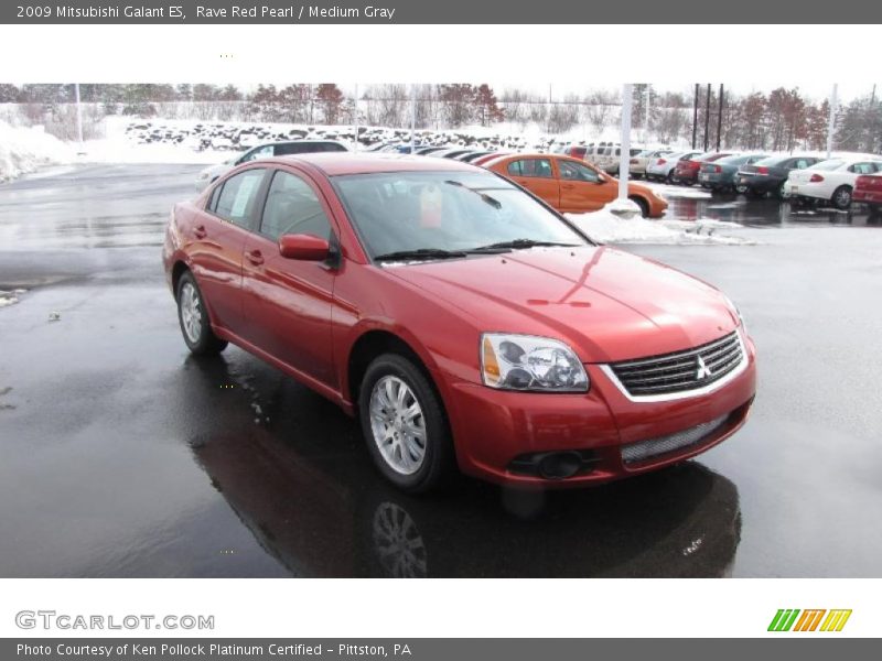 Rave Red Pearl / Medium Gray 2009 Mitsubishi Galant ES