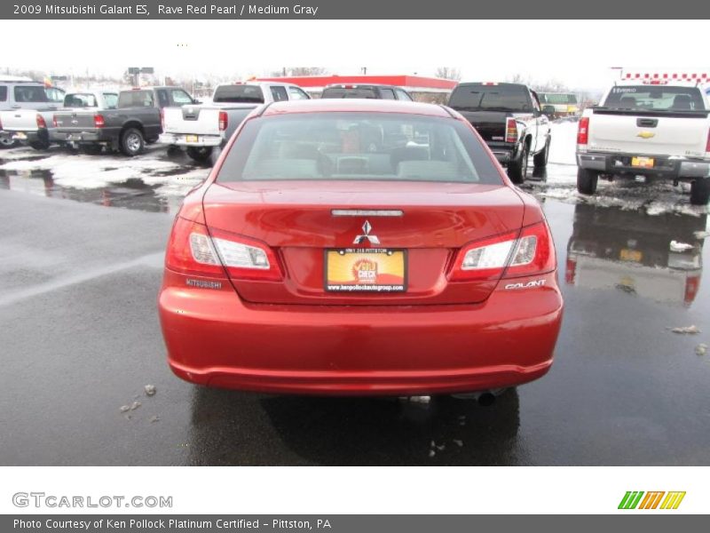 Rave Red Pearl / Medium Gray 2009 Mitsubishi Galant ES