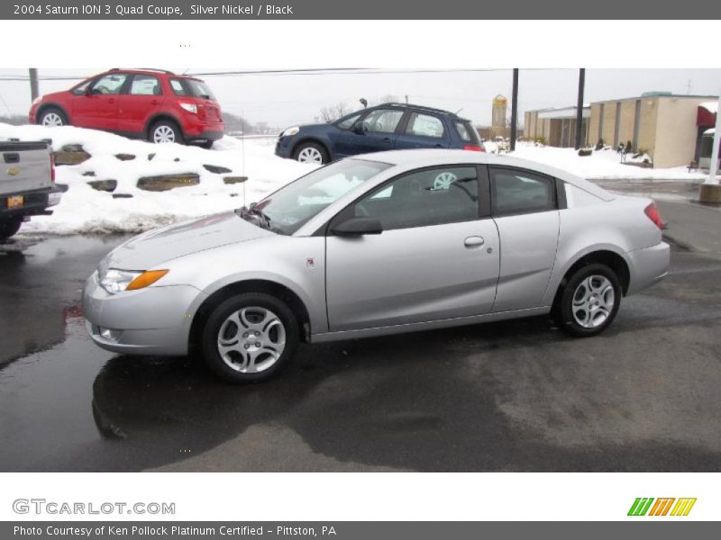 Silver Nickel / Black 2004 Saturn ION 3 Quad Coupe