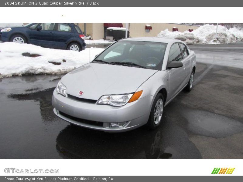 Silver Nickel / Black 2004 Saturn ION 3 Quad Coupe
