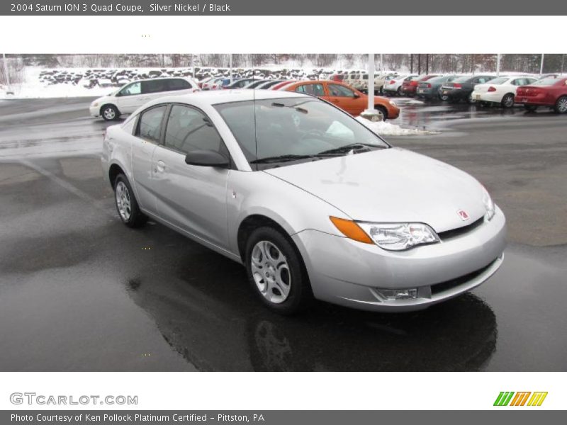 Silver Nickel / Black 2004 Saturn ION 3 Quad Coupe