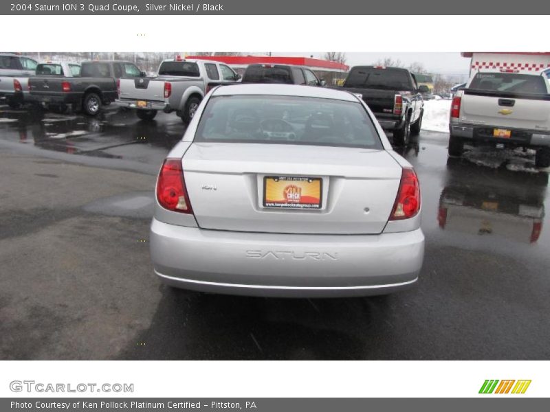 Silver Nickel / Black 2004 Saturn ION 3 Quad Coupe