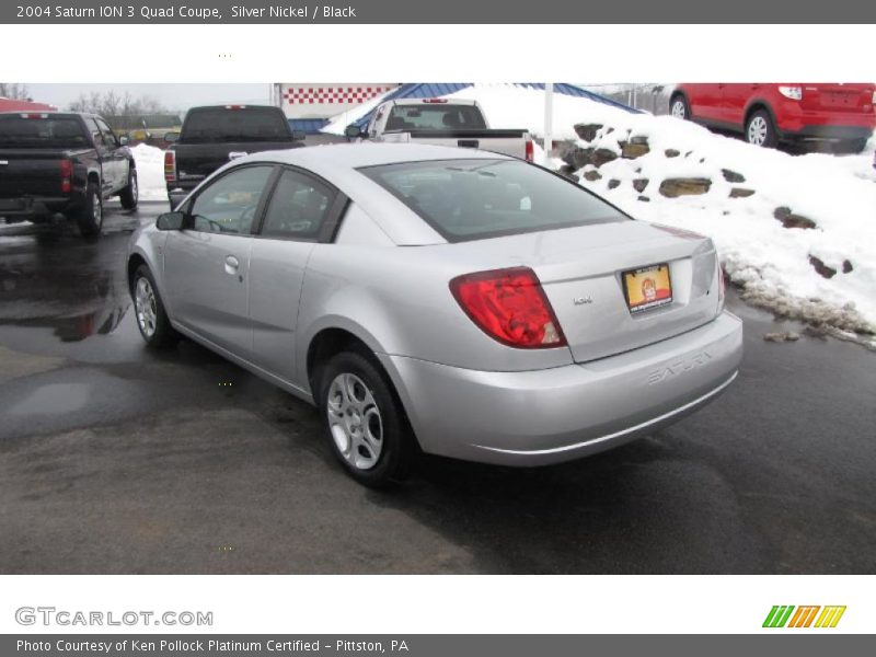 Silver Nickel / Black 2004 Saturn ION 3 Quad Coupe
