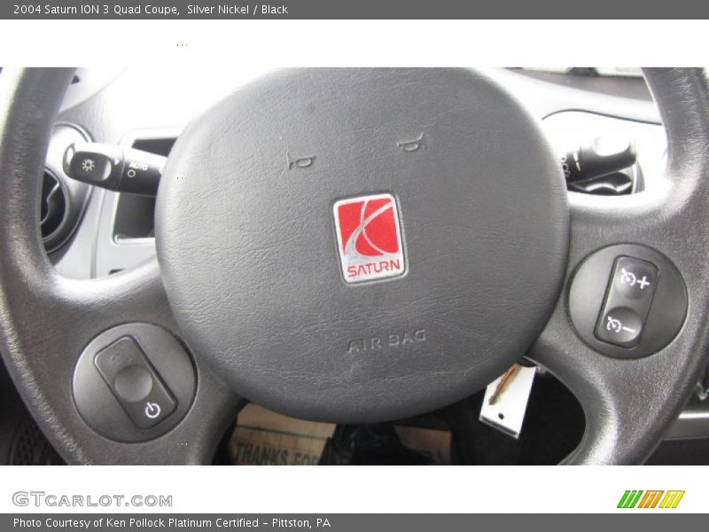 Silver Nickel / Black 2004 Saturn ION 3 Quad Coupe