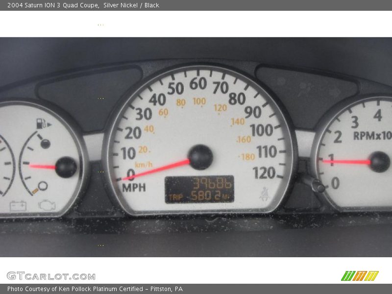 Silver Nickel / Black 2004 Saturn ION 3 Quad Coupe
