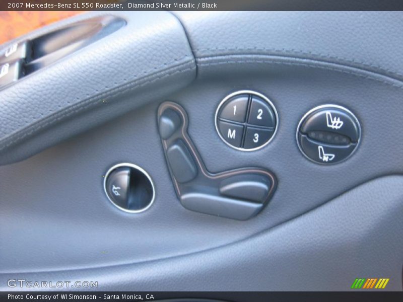 Diamond Silver Metallic / Black 2007 Mercedes-Benz SL 550 Roadster