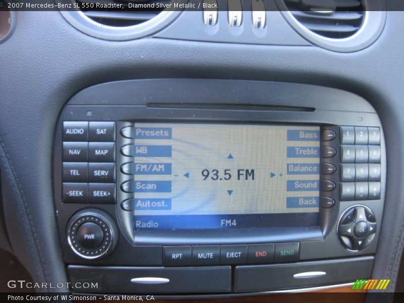 Diamond Silver Metallic / Black 2007 Mercedes-Benz SL 550 Roadster