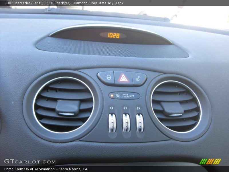 Diamond Silver Metallic / Black 2007 Mercedes-Benz SL 550 Roadster