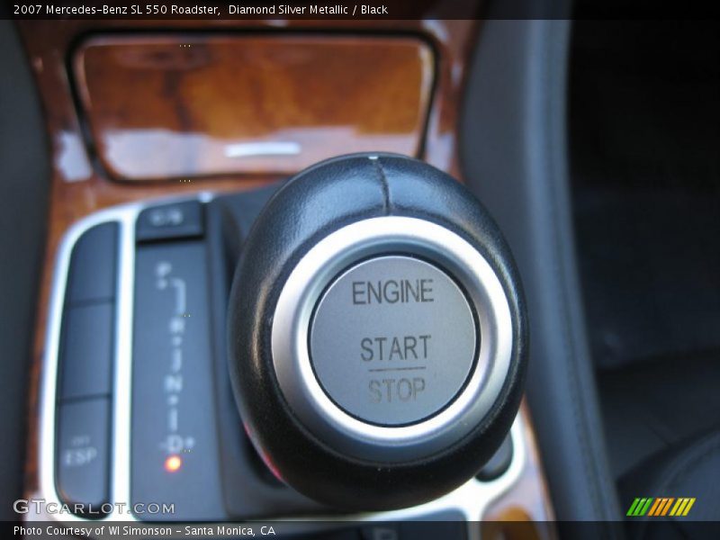 Diamond Silver Metallic / Black 2007 Mercedes-Benz SL 550 Roadster