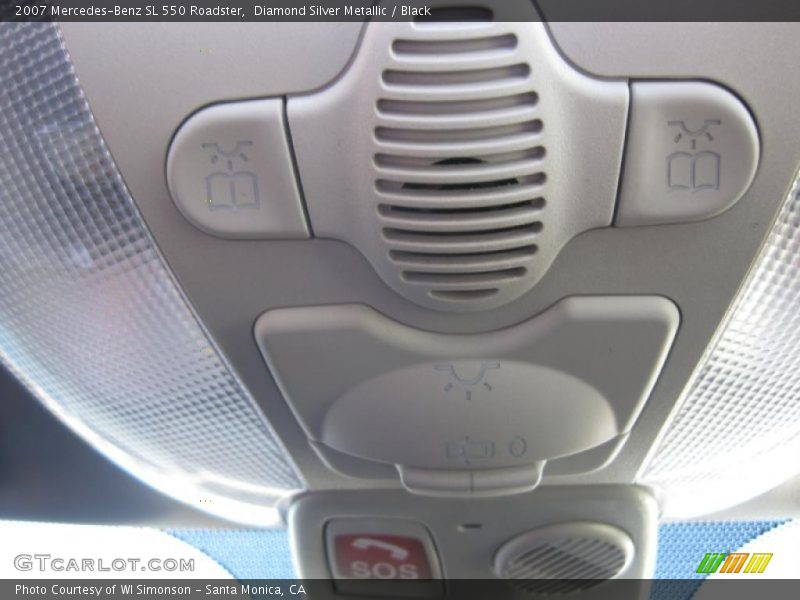 Diamond Silver Metallic / Black 2007 Mercedes-Benz SL 550 Roadster
