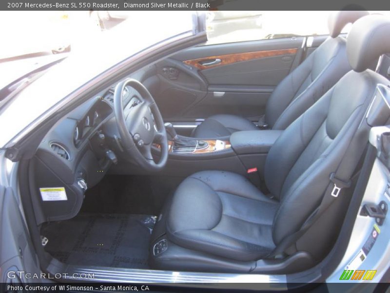 Diamond Silver Metallic / Black 2007 Mercedes-Benz SL 550 Roadster