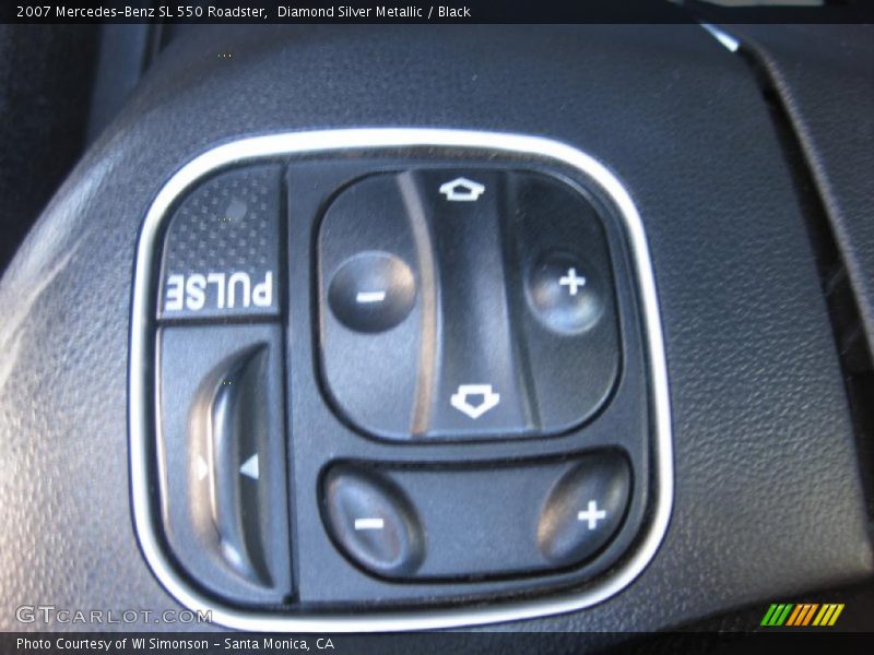 Diamond Silver Metallic / Black 2007 Mercedes-Benz SL 550 Roadster