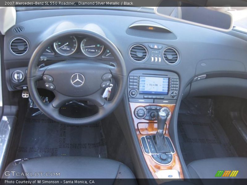 Diamond Silver Metallic / Black 2007 Mercedes-Benz SL 550 Roadster