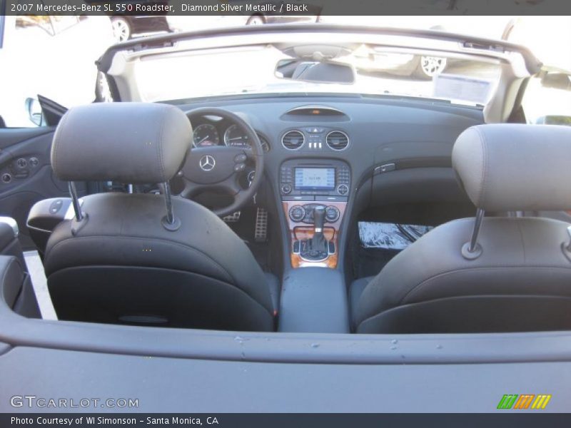 Diamond Silver Metallic / Black 2007 Mercedes-Benz SL 550 Roadster