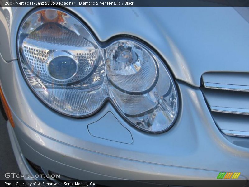 Diamond Silver Metallic / Black 2007 Mercedes-Benz SL 550 Roadster
