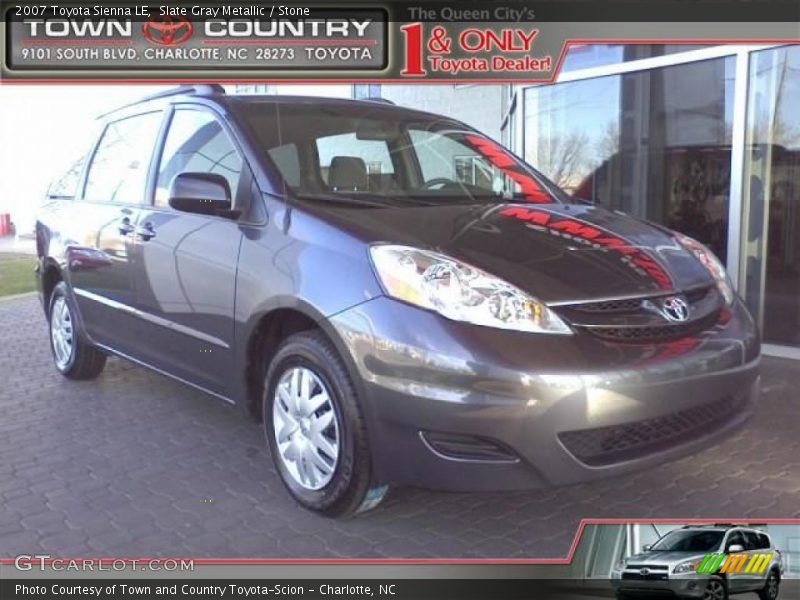 Slate Gray Metallic / Stone 2007 Toyota Sienna LE