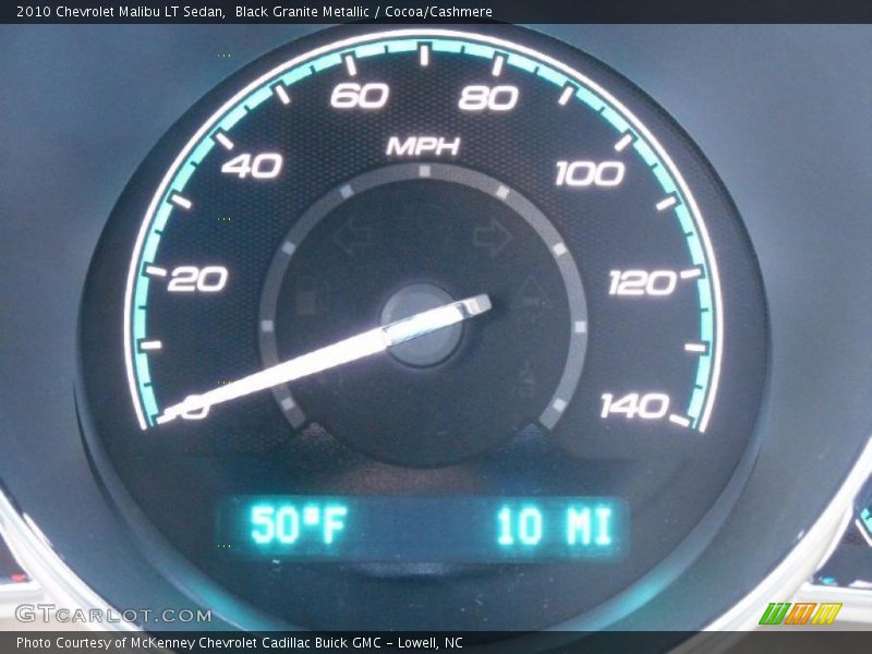 Black Granite Metallic / Cocoa/Cashmere 2010 Chevrolet Malibu LT Sedan