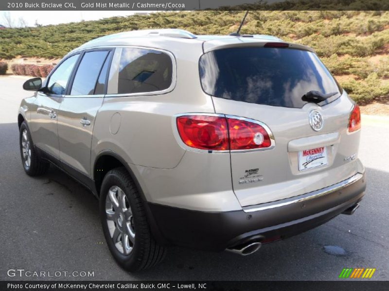 Gold Mist Metallic / Cashmere/Cocoa 2010 Buick Enclave CXL