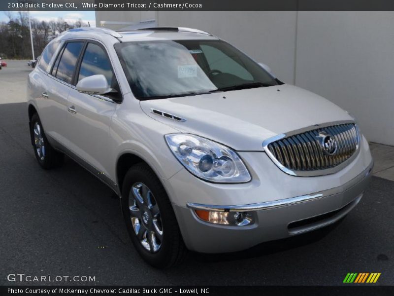 White Diamond Tricoat / Cashmere/Cocoa 2010 Buick Enclave CXL