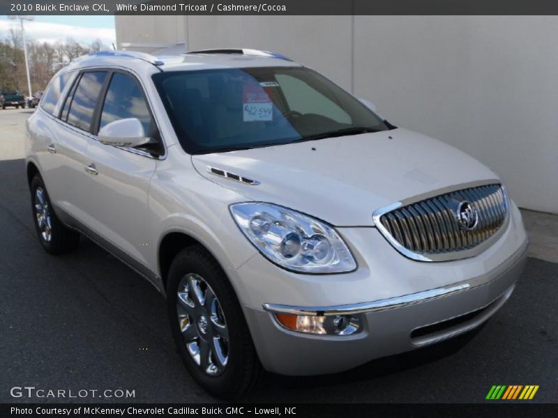 White Diamond Tricoat / Cashmere/Cocoa 2010 Buick Enclave CXL